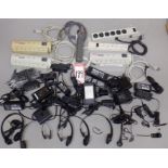 LOT PDUS, POWER CORDS, HEADSETS
