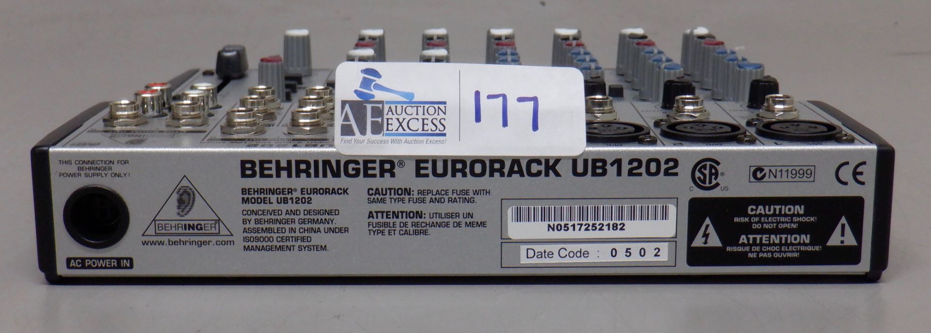 BEHRINGER EURORACK UB 1202 IN ORIGINAL BOX - Image 4 of 4