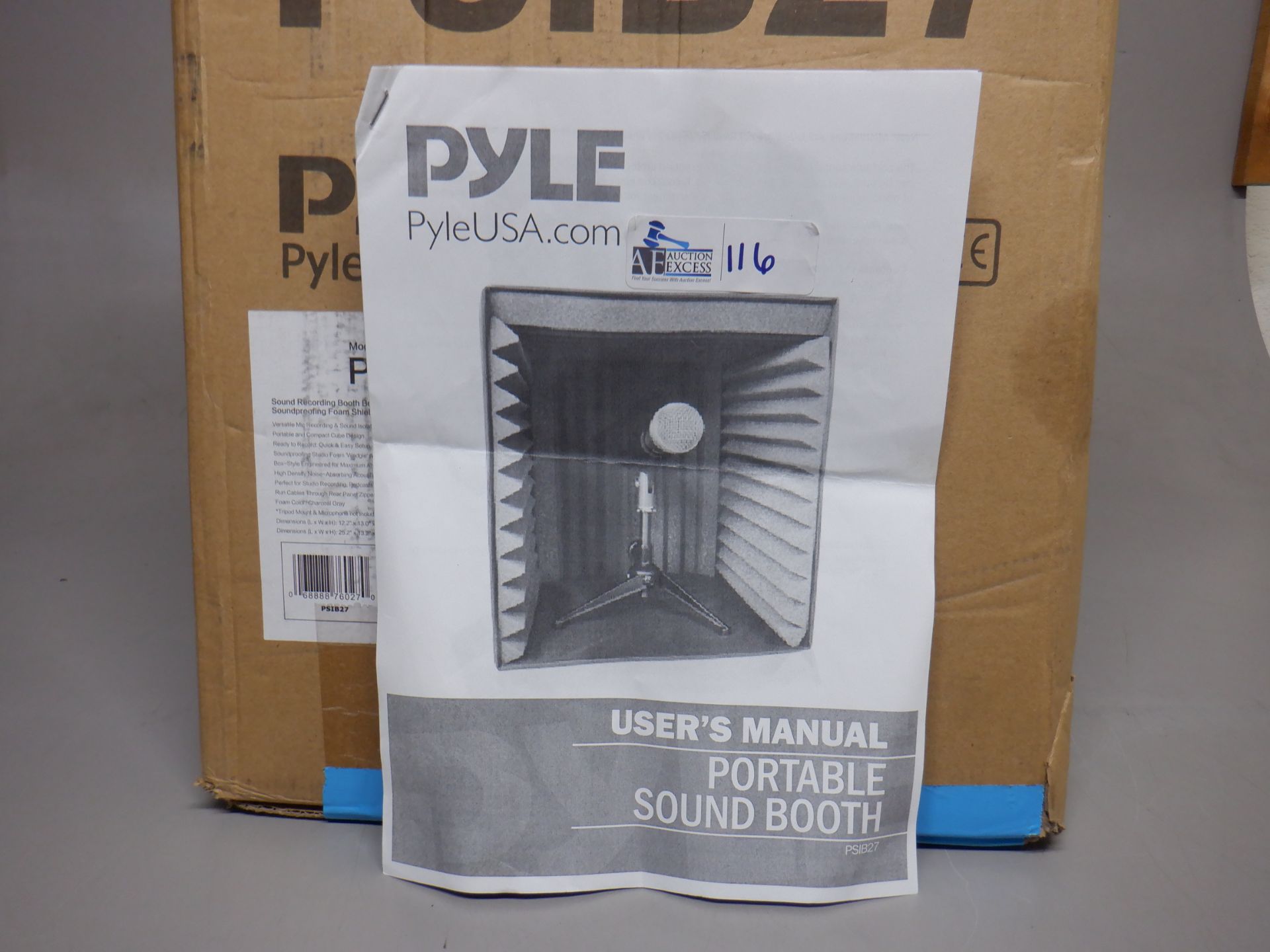 PYLE SOUND RECORDING BOOTH BOX PSIB27 IN ORIGINAL BOX - Image 4 of 4