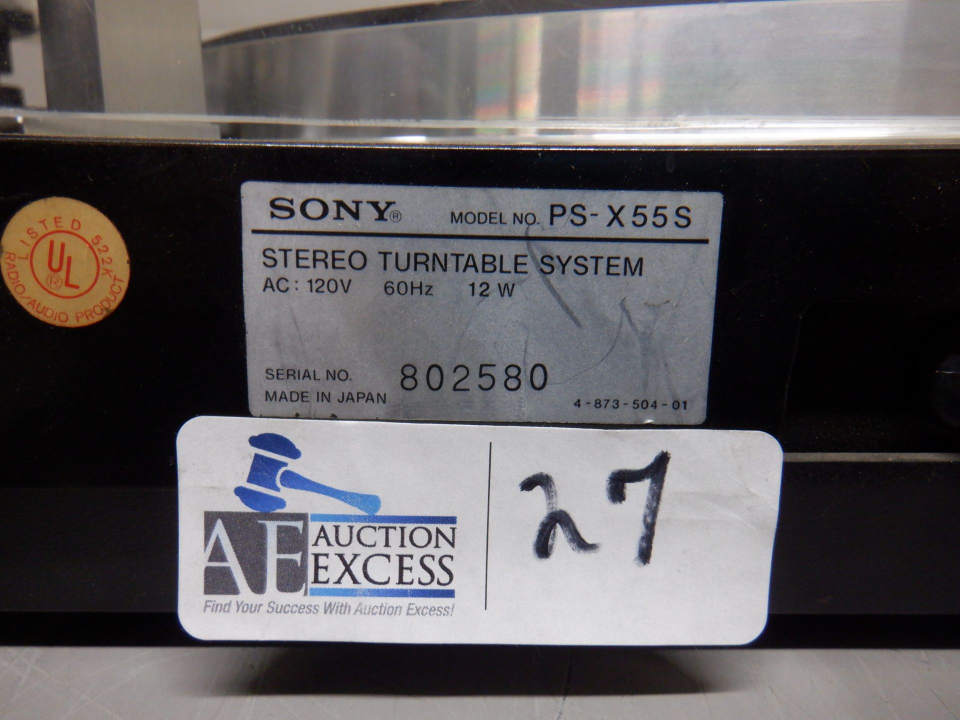 SONY PS-X55S STEREO TURNTABLE SYSTEM - Image 5 of 5