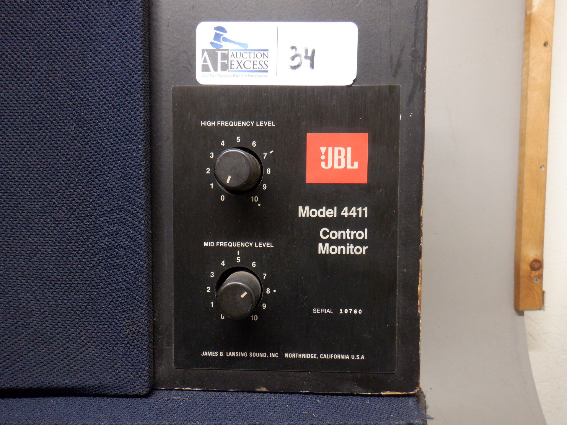 LOT OF 2 JBL 4411 CONTROL MONITORS - Image 2 of 7