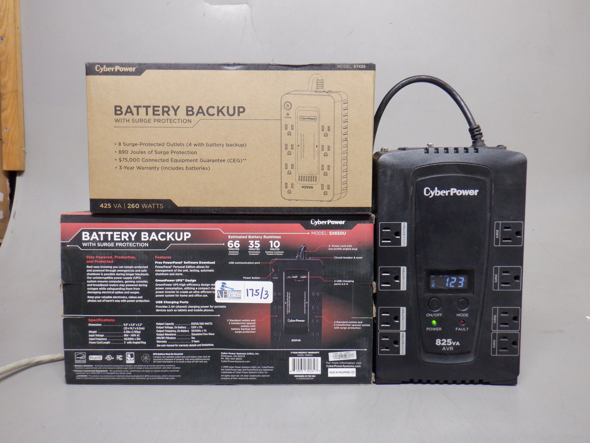 LOT OF 3 Battery backups
