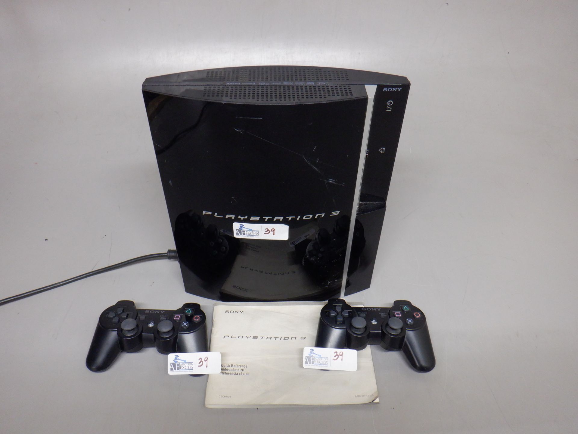 PLAYSTATION 3 WITH CONTROLLERS - Image 2 of 5