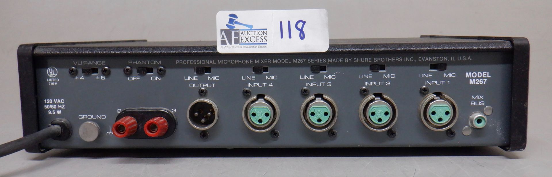 SHURE M267 AUDIO MIXER - Image 2 of 2