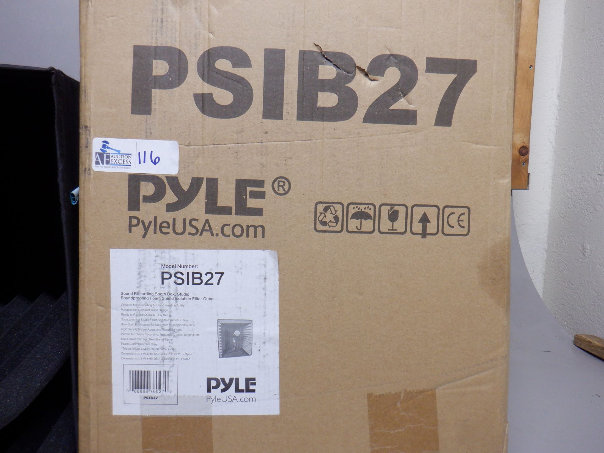 PYLE SOUND RECORDING BOOTH BOX PSIB27 IN ORIGINAL BOX - Image 2 of 4