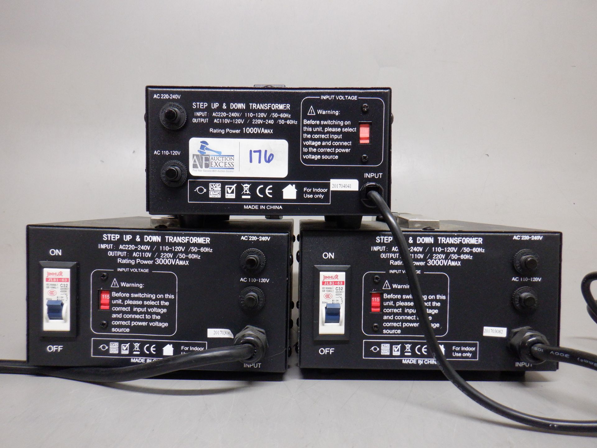 LOT OF 3 ELC STEP UP & DOWN TRANSFORMERS - Image 2 of 3