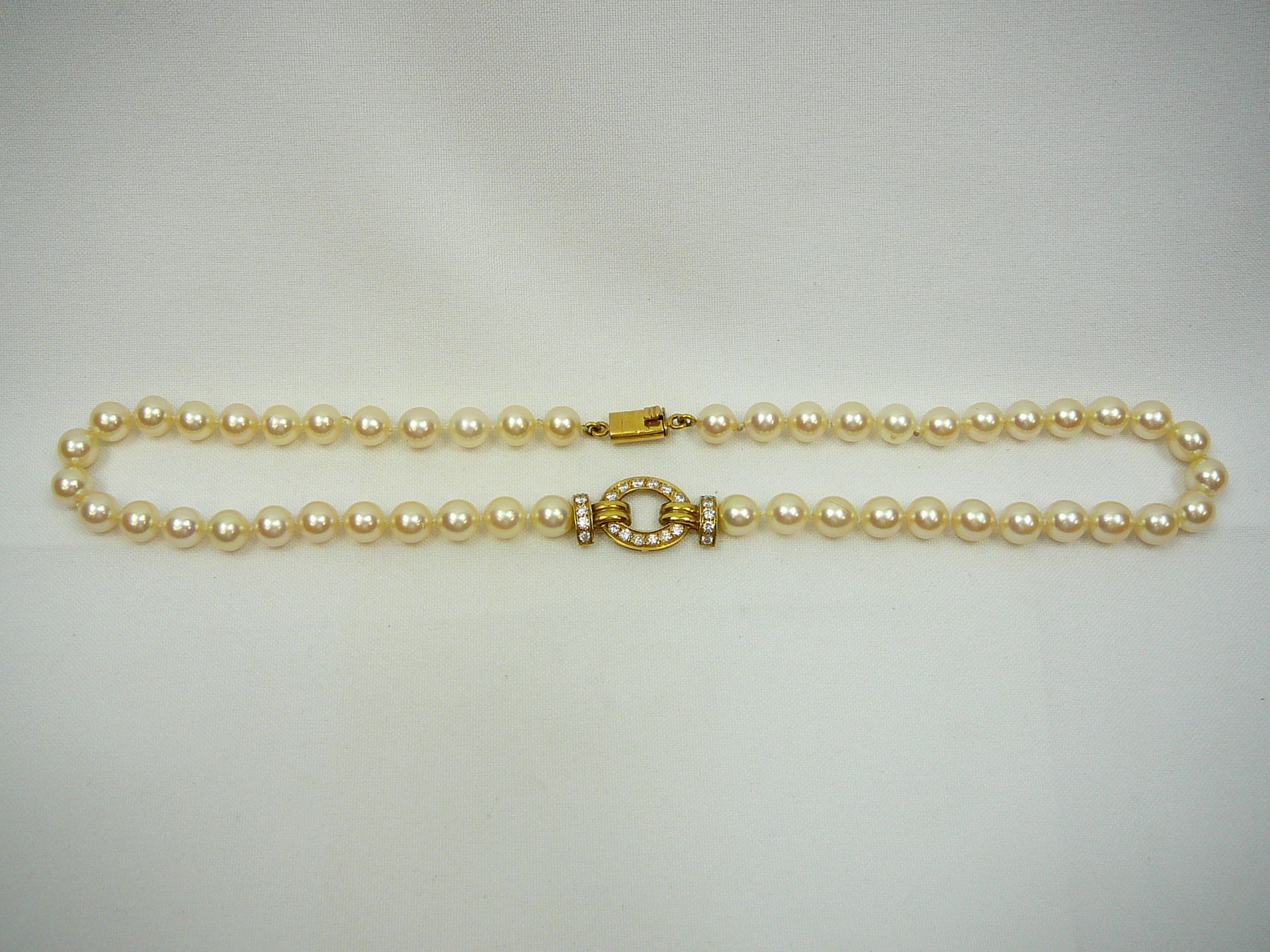 18ct diamond pearl necklace - Image 2 of 4