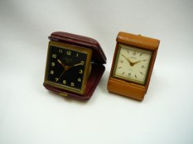 Two Vintage Travel Alarm Clocks