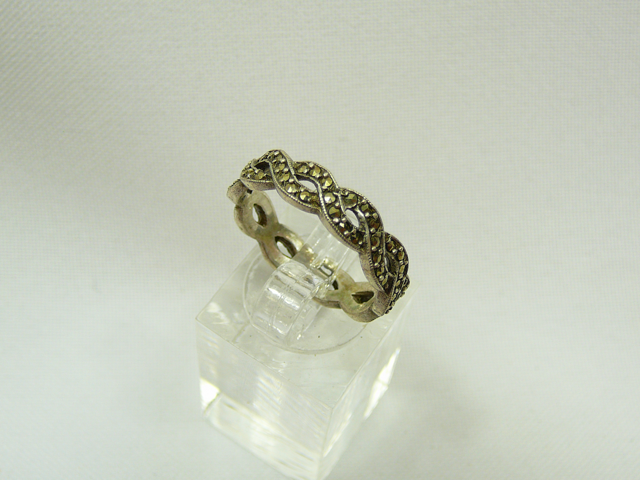 Silver Marcasite Garland Ring