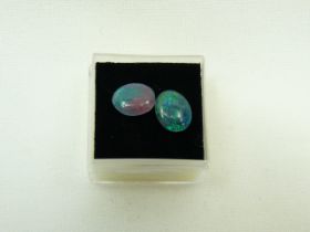 Pair of Black Opals