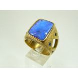 9 Carat Gold Lapis Lazuli Huge Ring