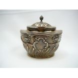 Silver tea caddy