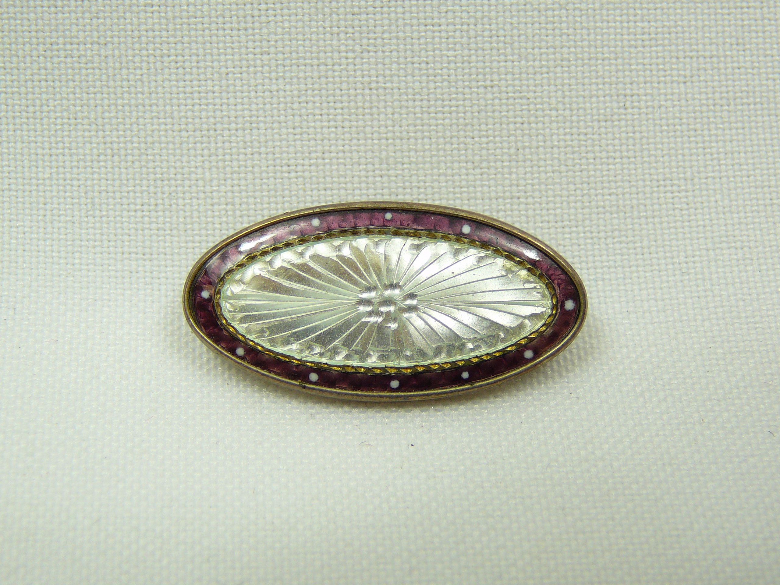 Silver Framed Decorative Brooch