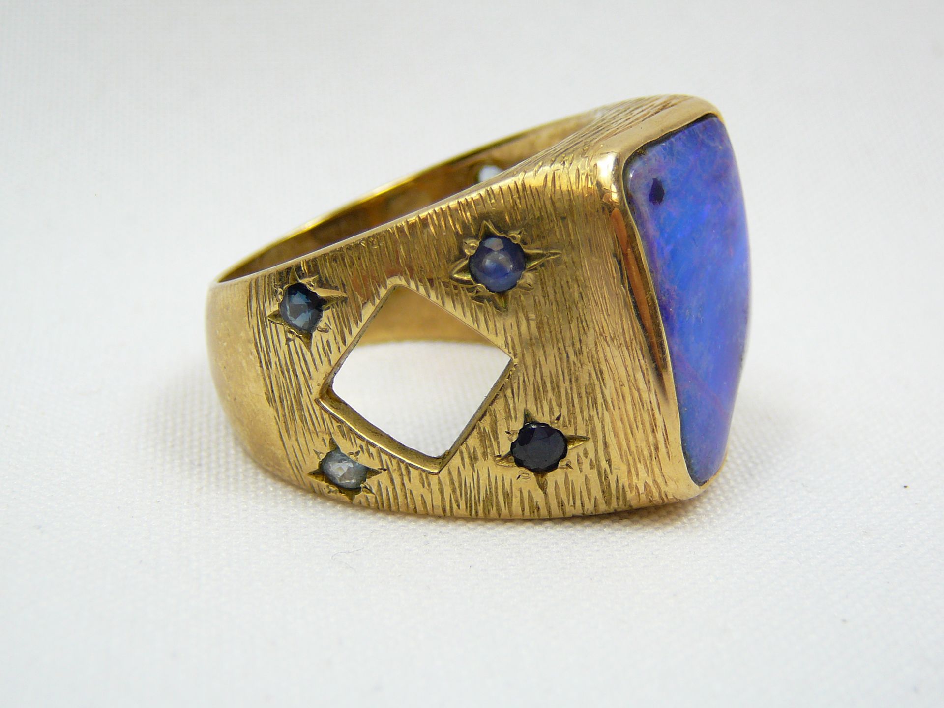 9 Carat Gold Lapis Lazuli Huge Ring - Image 4 of 7