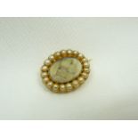 14 Carat Gold Hair Plait Locket Brooch