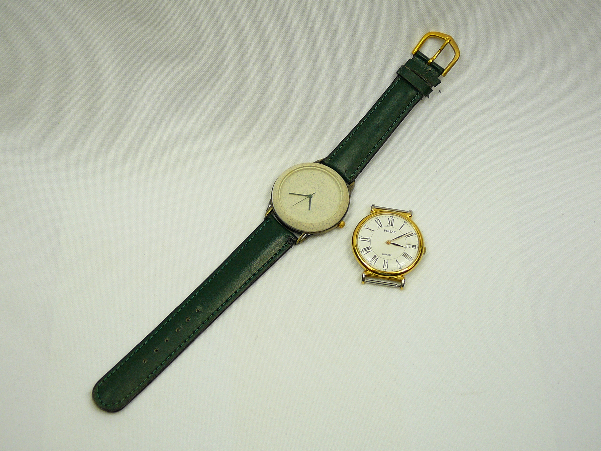 Gents stone bezel wristwatch etc