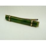 Green Agate Tie Clip