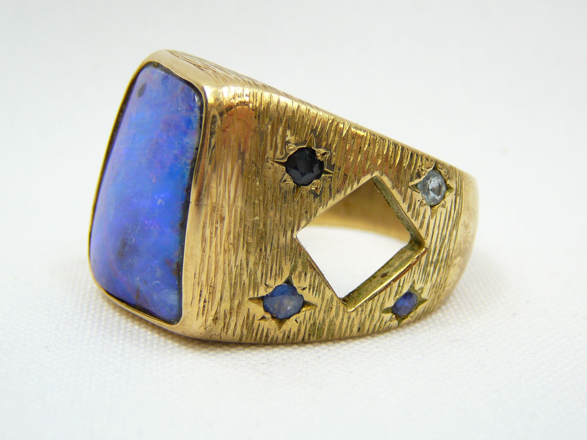 9 Carat Gold Lapis Lazuli Huge Ring - Image 3 of 7