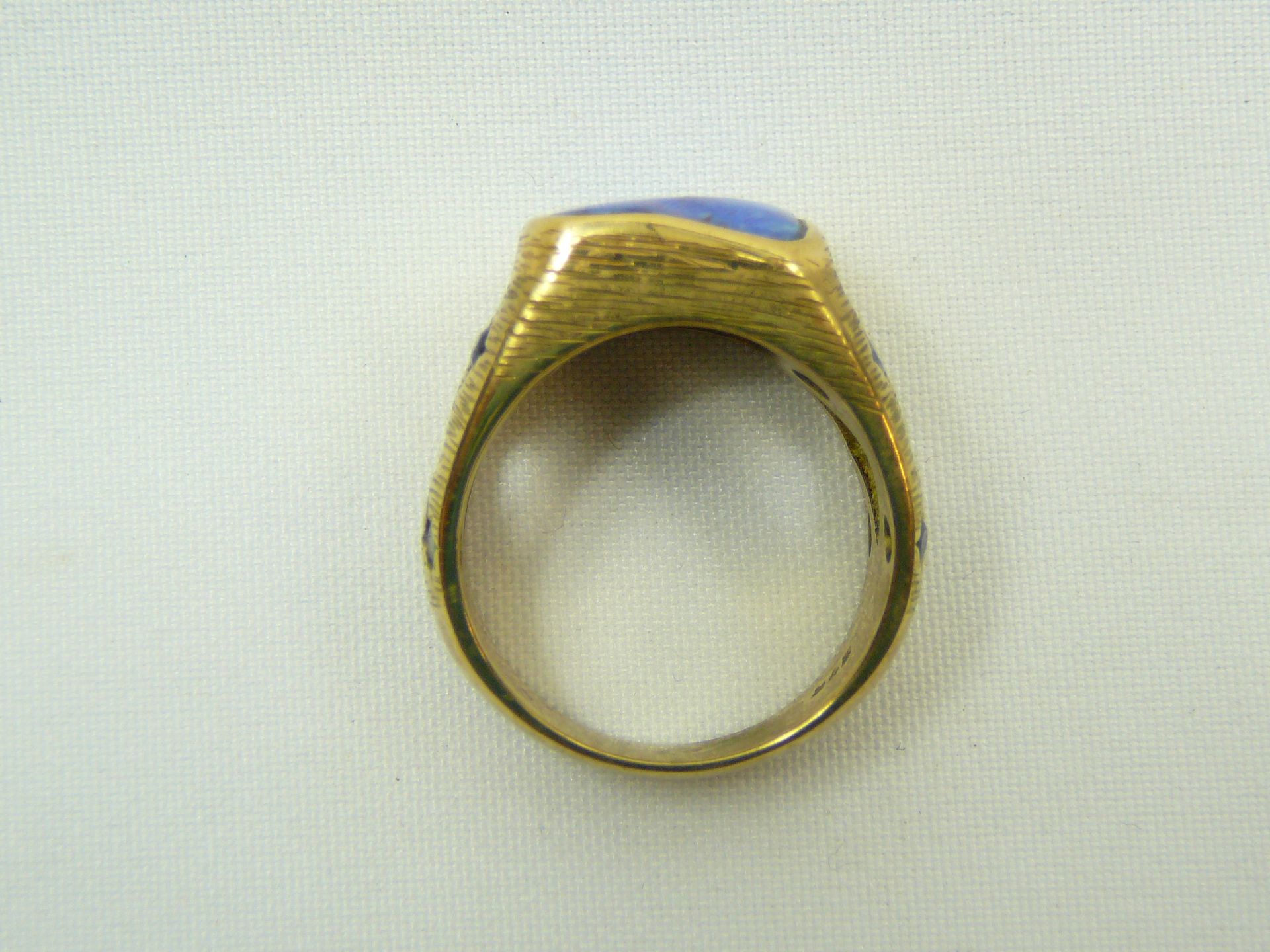 9 Carat Gold Lapis Lazuli Huge Ring - Image 7 of 7