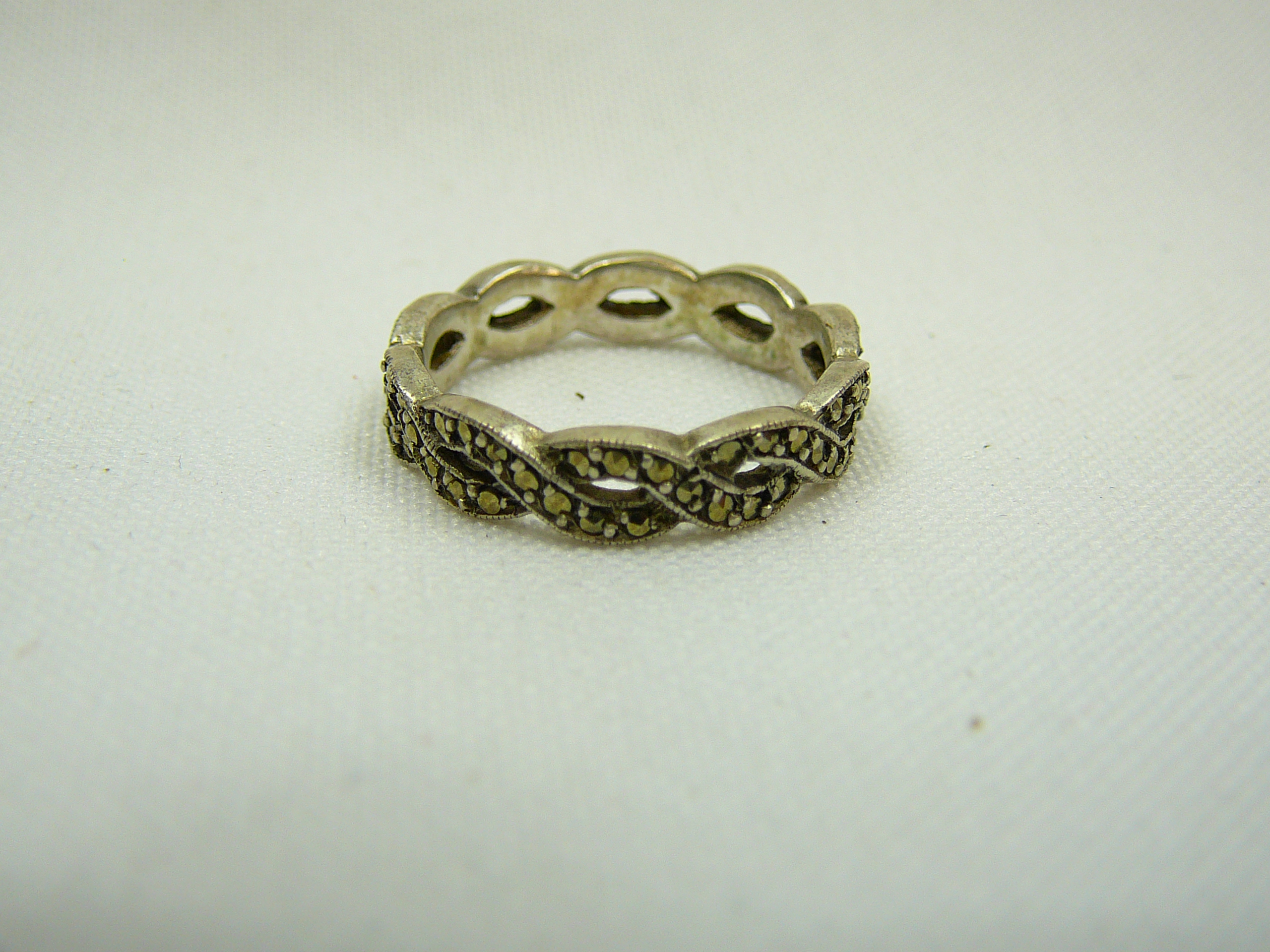 Silver Marcasite Garland Ring - Bild 2 aus 2