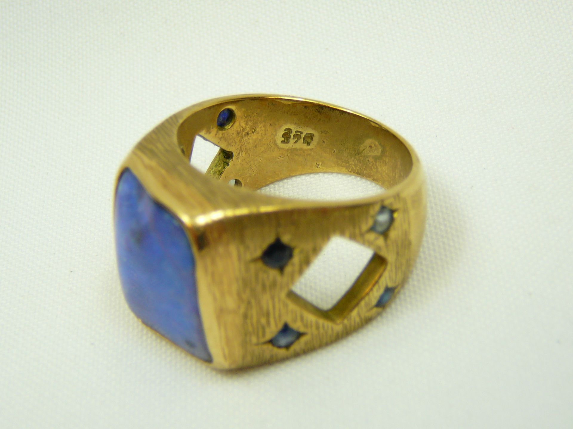 9 Carat Gold Lapis Lazuli Huge Ring - Image 6 of 7