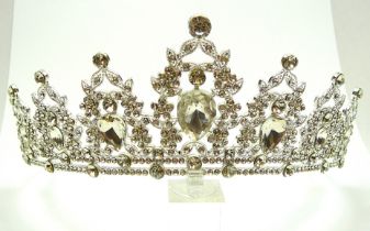 White metal stone set tiara