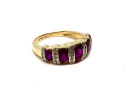 14ct gold ruby and diamond ring