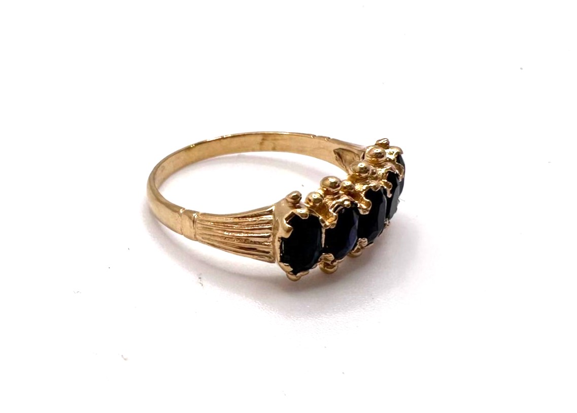 9ct gold sapphire ring - Bild 3 aus 3