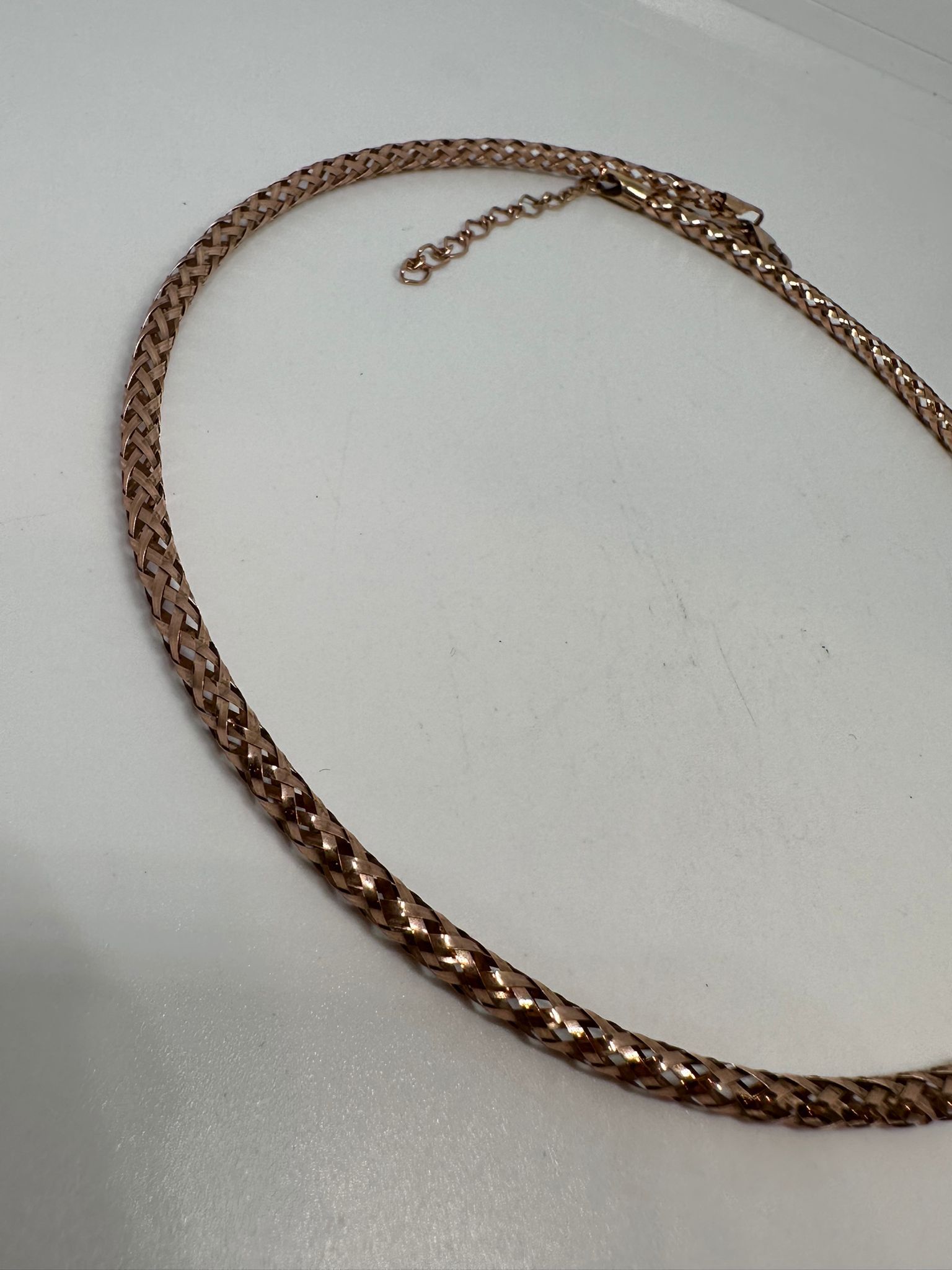 9ct rose gold adjustable chain - Image 2 of 2
