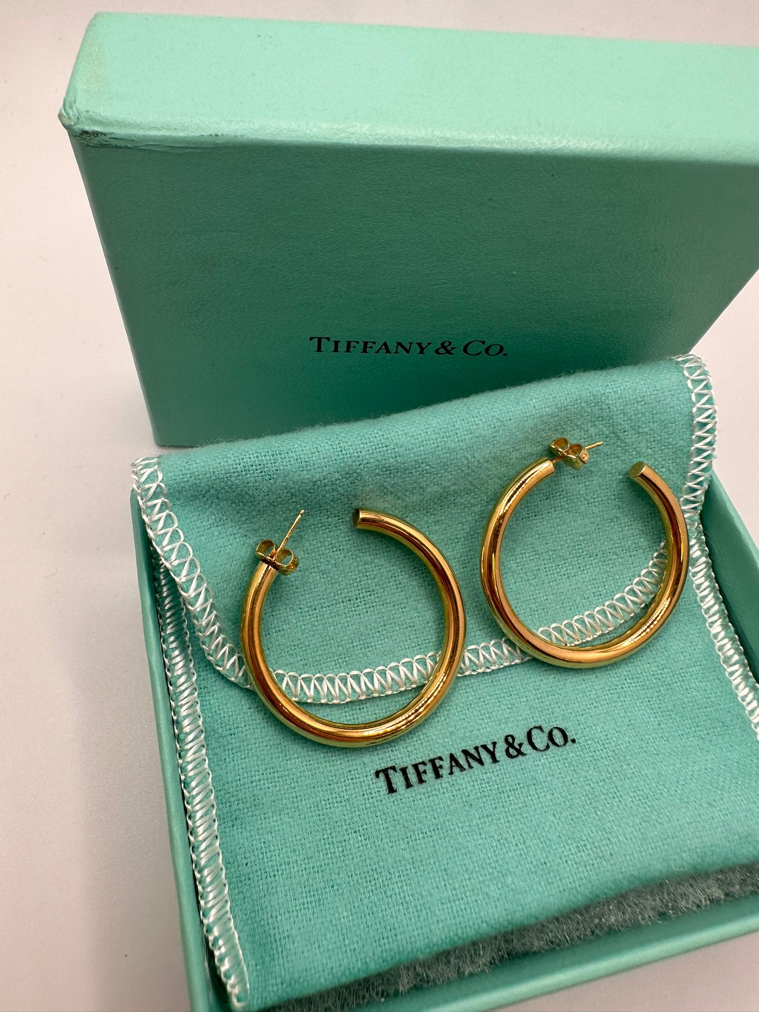 18ct gold Tiffany & Co earrings