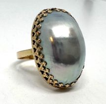 18ct gold freshwater pearl ring