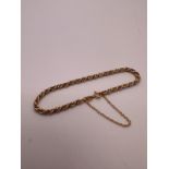 9ct gold rope bracelet