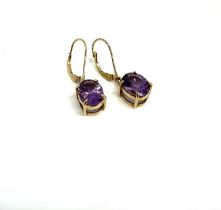 9ct gold amethyst earrings