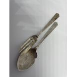 Silver spoon and fork set
