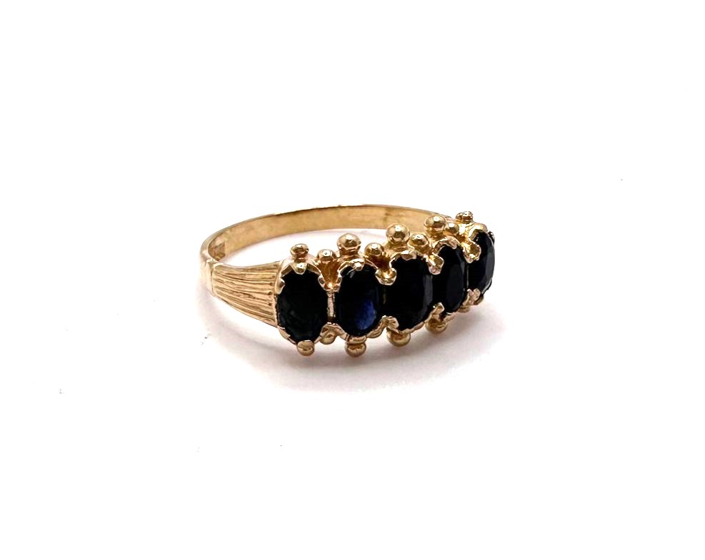 9ct gold sapphire ring - Bild 2 aus 3