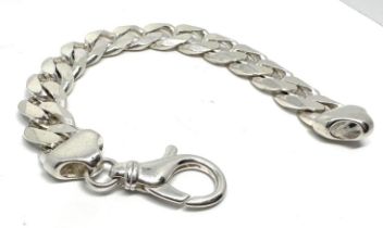 Silver curb bracelet