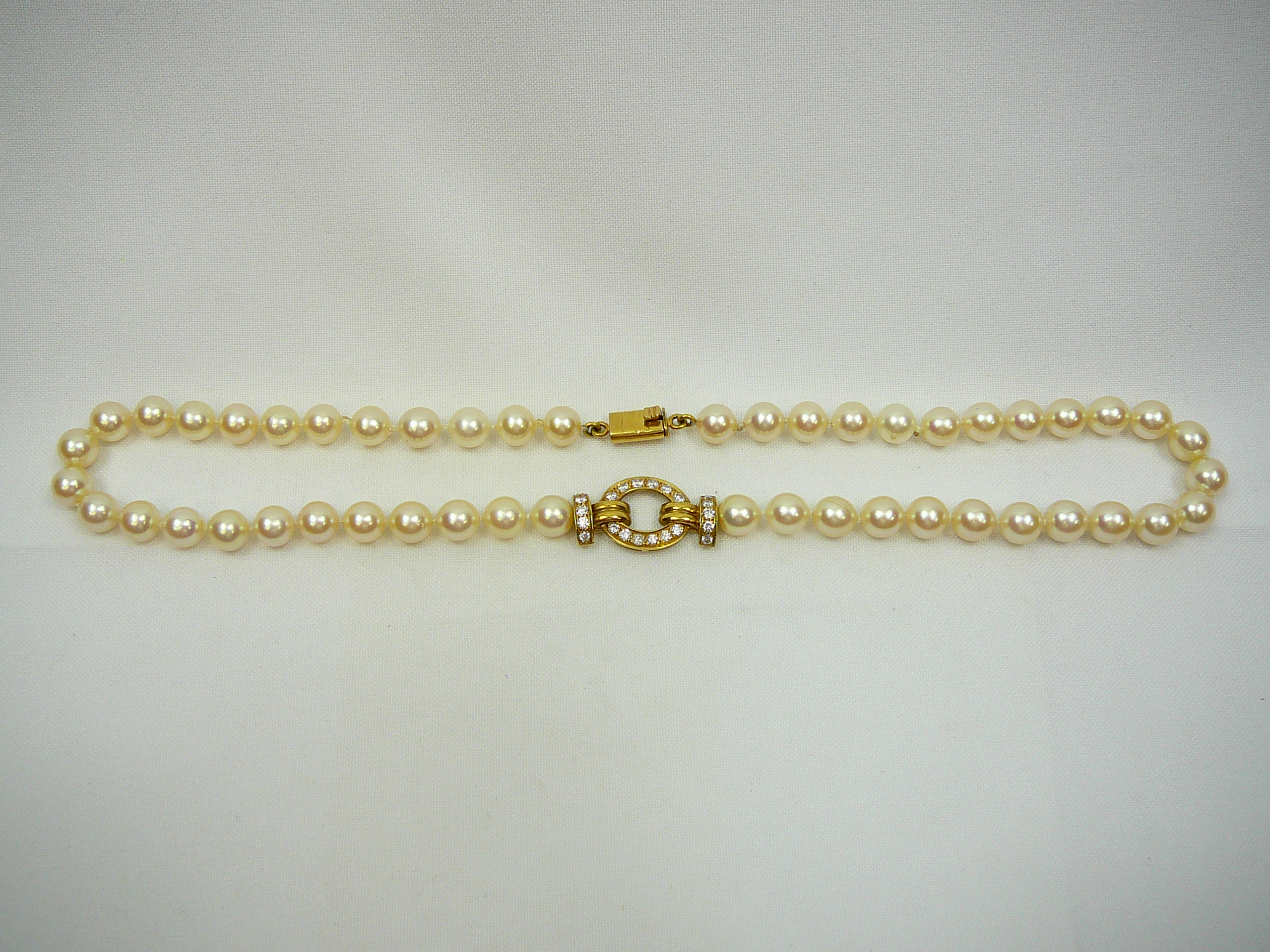 18ct diamond pearl necklace - Image 4 of 4