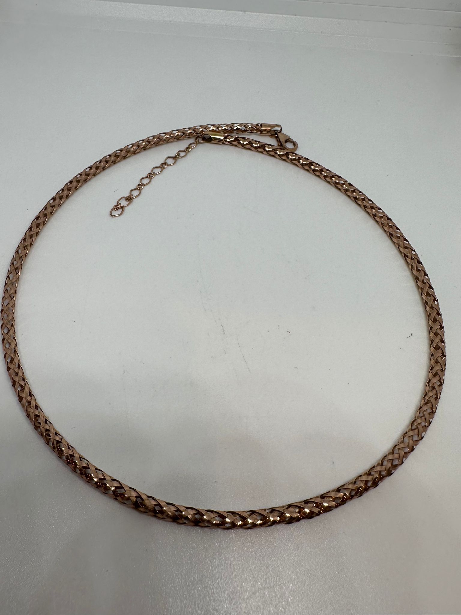 9ct rose gold adjustable chain