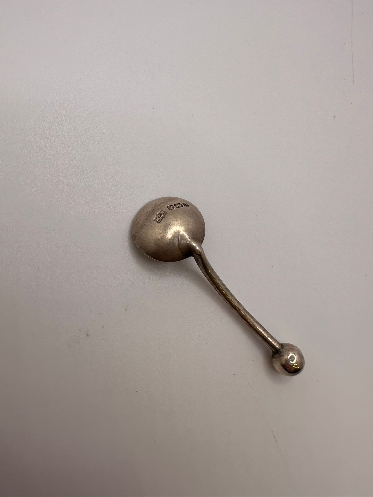 Sterling silver mustard spoon - Image 2 of 2