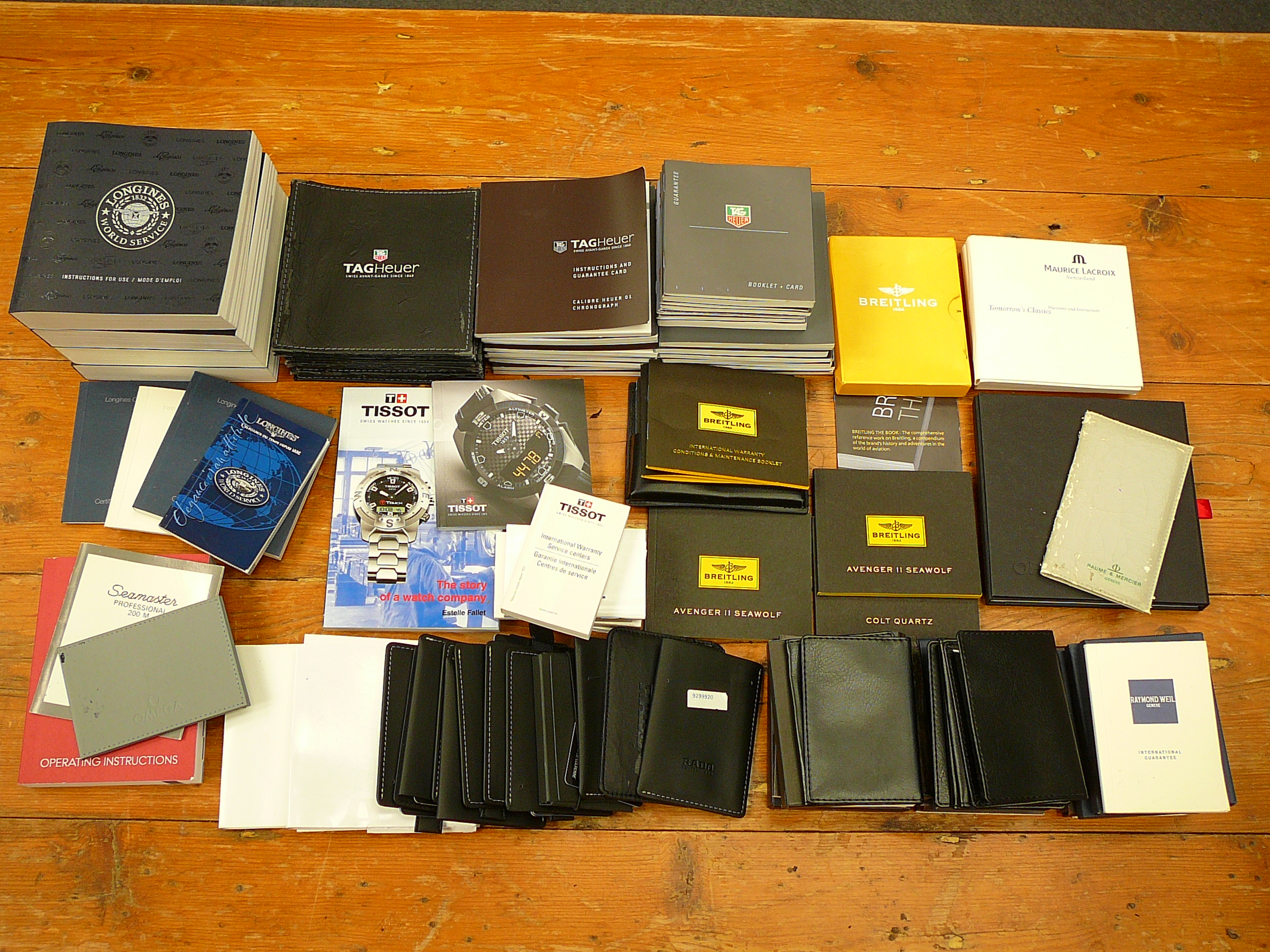 Large qty of assorted watch manuals