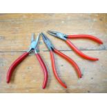 x3 pairs of jewellers pliers