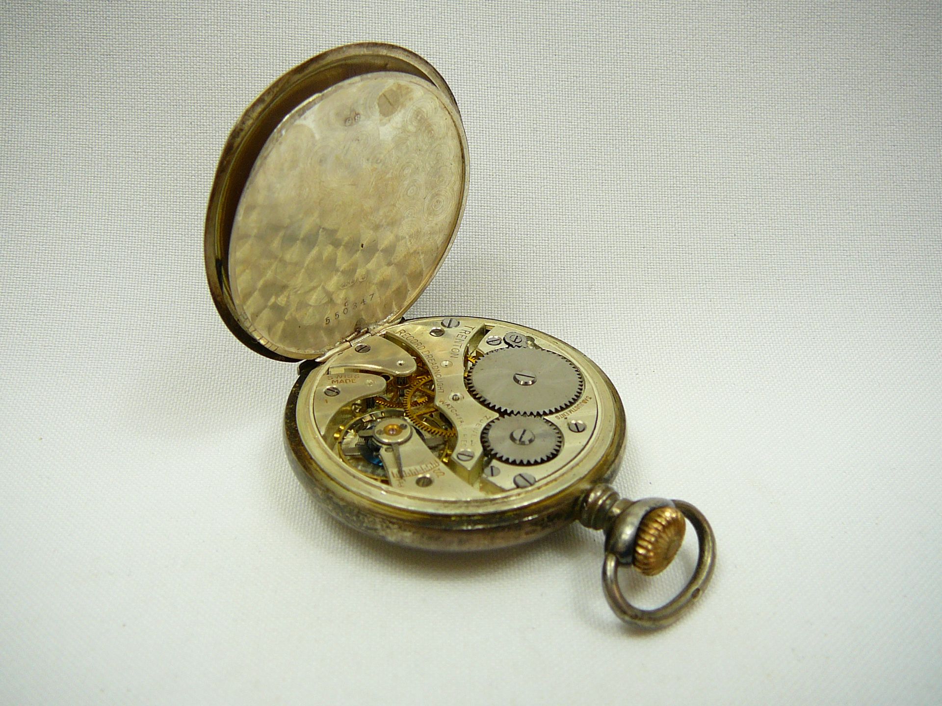 Gents Antique Silver Pocket Watch by Trenton - Image 4 of 5