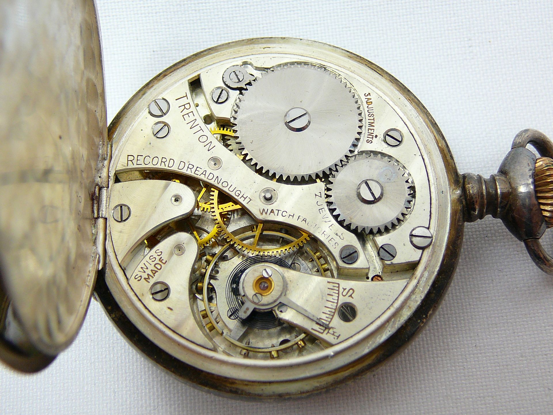 Gents Antique Silver Pocket Watch by Trenton - Image 5 of 5