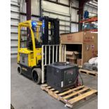 HYSTER FORKLIFT MODEL E50XN-33, ELECTRIC, APPROX MAX CAPACITY 5000LBS, APPROX MAX HEIGHT 171in, ...