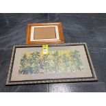 ( 2 ) HOME DECOR, APPROXIMATELY 43€ L X 24€ W; FRAME APPROXIMATELY 24€ L X 20€ W