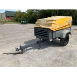 ATLAS COPCO PORTABLE AIR COMPRESSOR MODEL XAS 185 JD7, DIESEL, JOHN DEERE ENGINE, TOW BEHIND