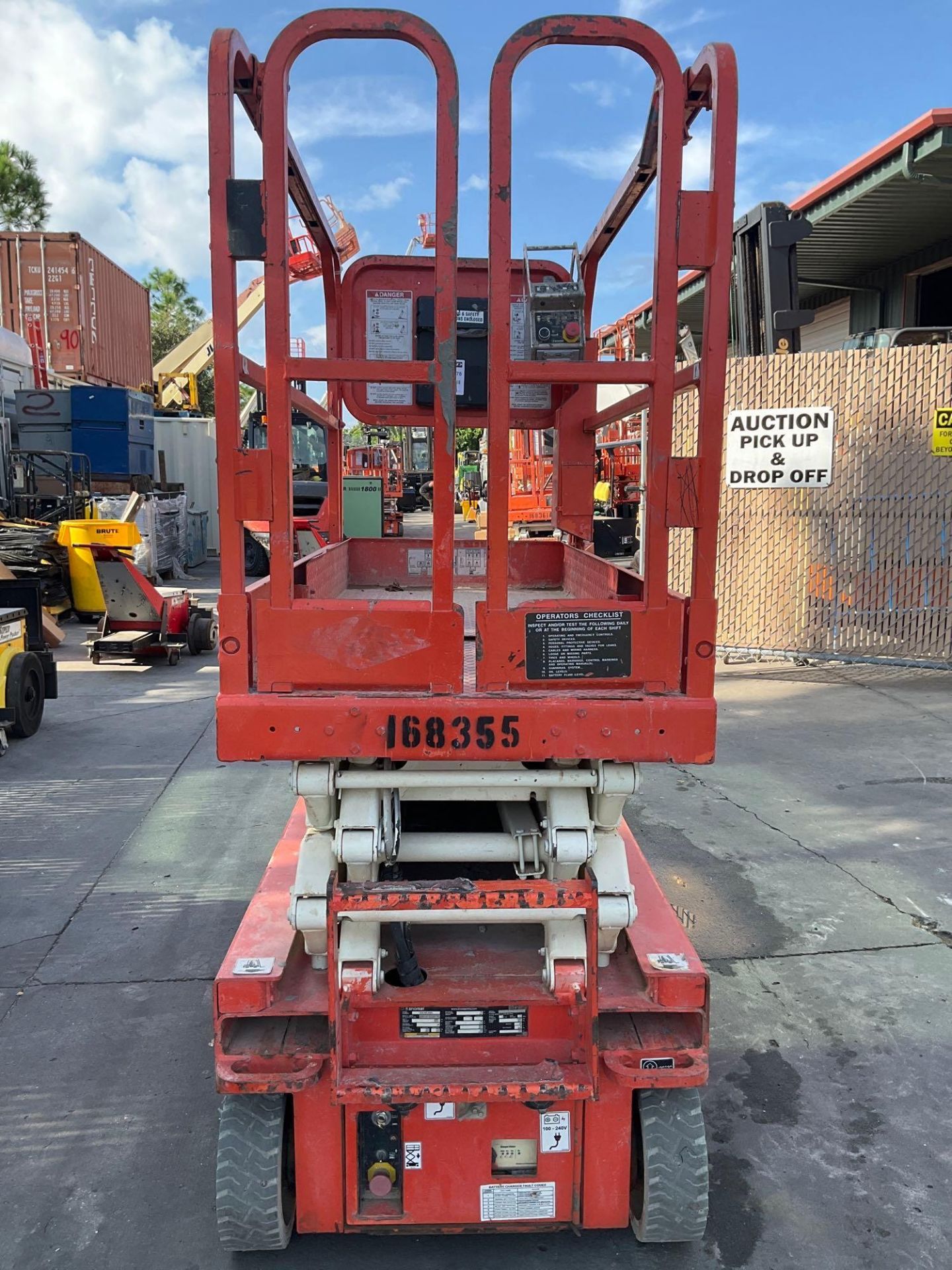 2016 SNORKEL SCISSOR LIFT MODEL S3219E ANSI , ELECTRIC, APPROX MAX PLATFORM HEIGHT 19FT, NON MARK... - Image 8 of 12