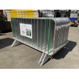 UNUSED 30PCS GALVANIZED CONSTRUCTION SITE / CROWD CONTROL FENCE/BARRICADES, APPROX 4FT x 8FT