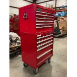WESTWARD PROTO INDUSTRIAL PARTS CABINET / TOOL BOX ON WHEELS WITH CONTENTS , APPROX 30€ W x 18€ L