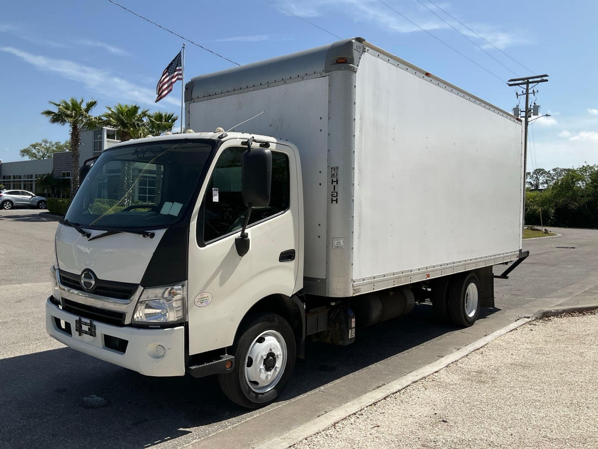 2017 HINO 740 BOX TRUCK, DIESEL , APPROX GVWR 17,950 LBS, BOX BODY APPROX 18FT, ETRACKS, BACK UP ...